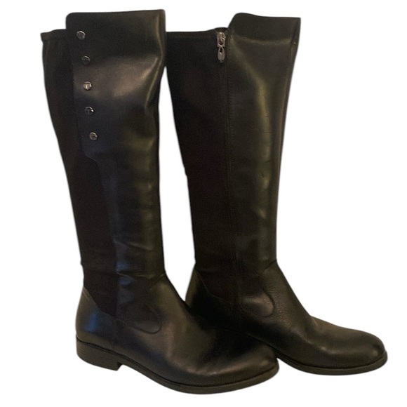 Tahari Brady Tall Black Leather Boots EUC - Picture 1 of 7